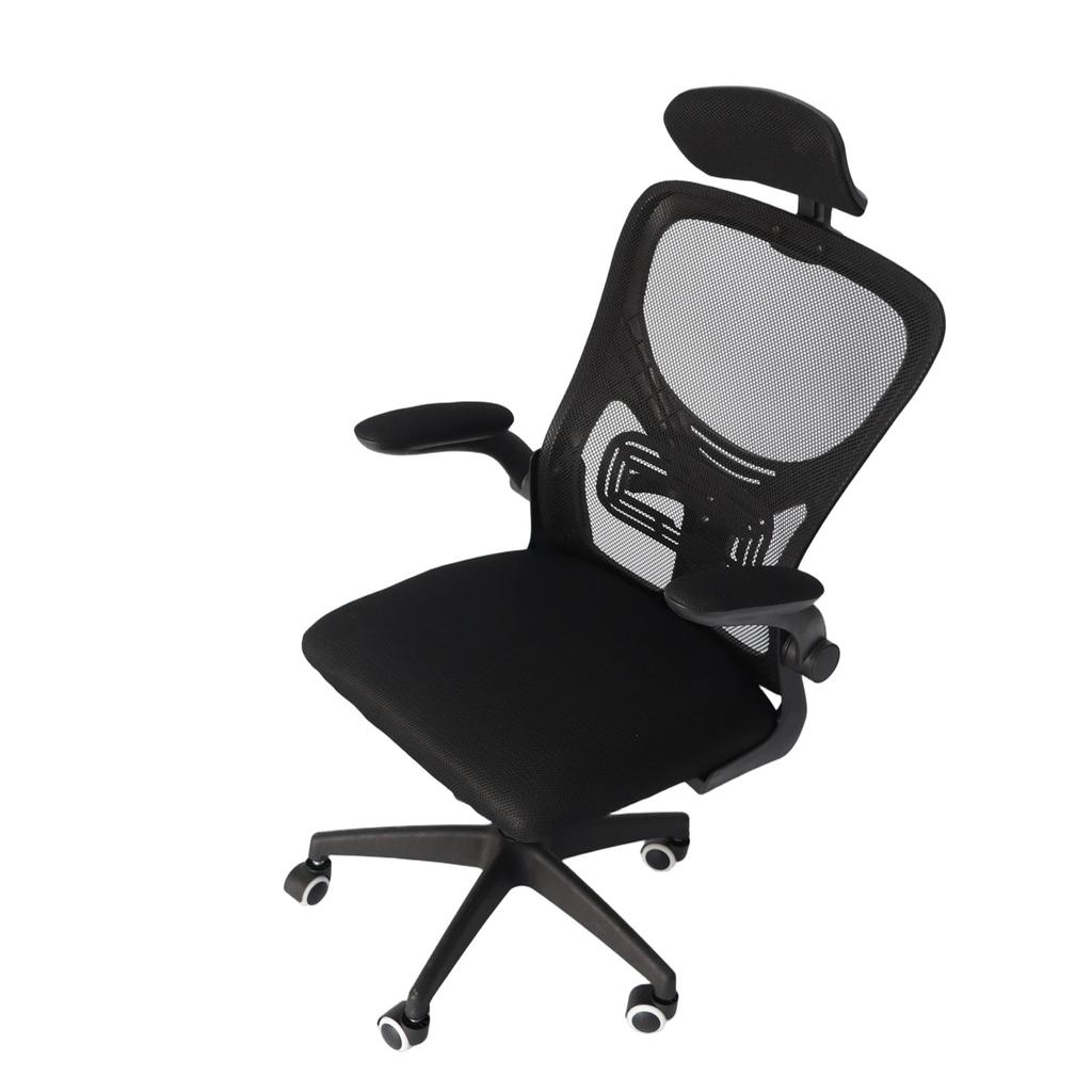 Office Chair Mesh High Back Desk Chair with Lumbar Support 3D Headrest 90 Degree Rotating Armrests Wheels Comfortable