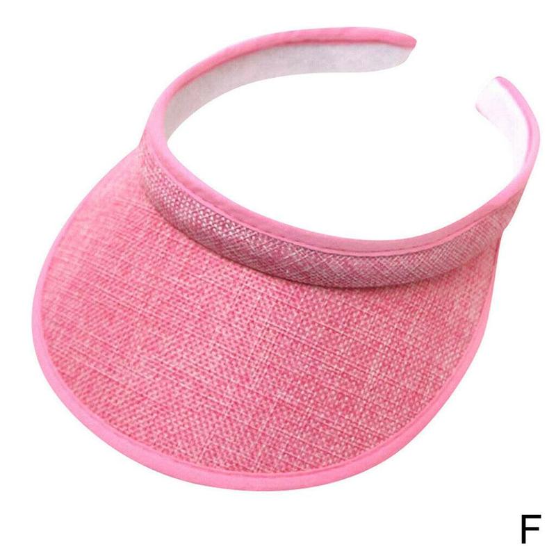 Linen Cotton Fashion Sun Hats Visor Hat Unisex Summer Portable Clip Style Outdoor Parent-Child Hollow Top Sunshade Hat 54-58cm