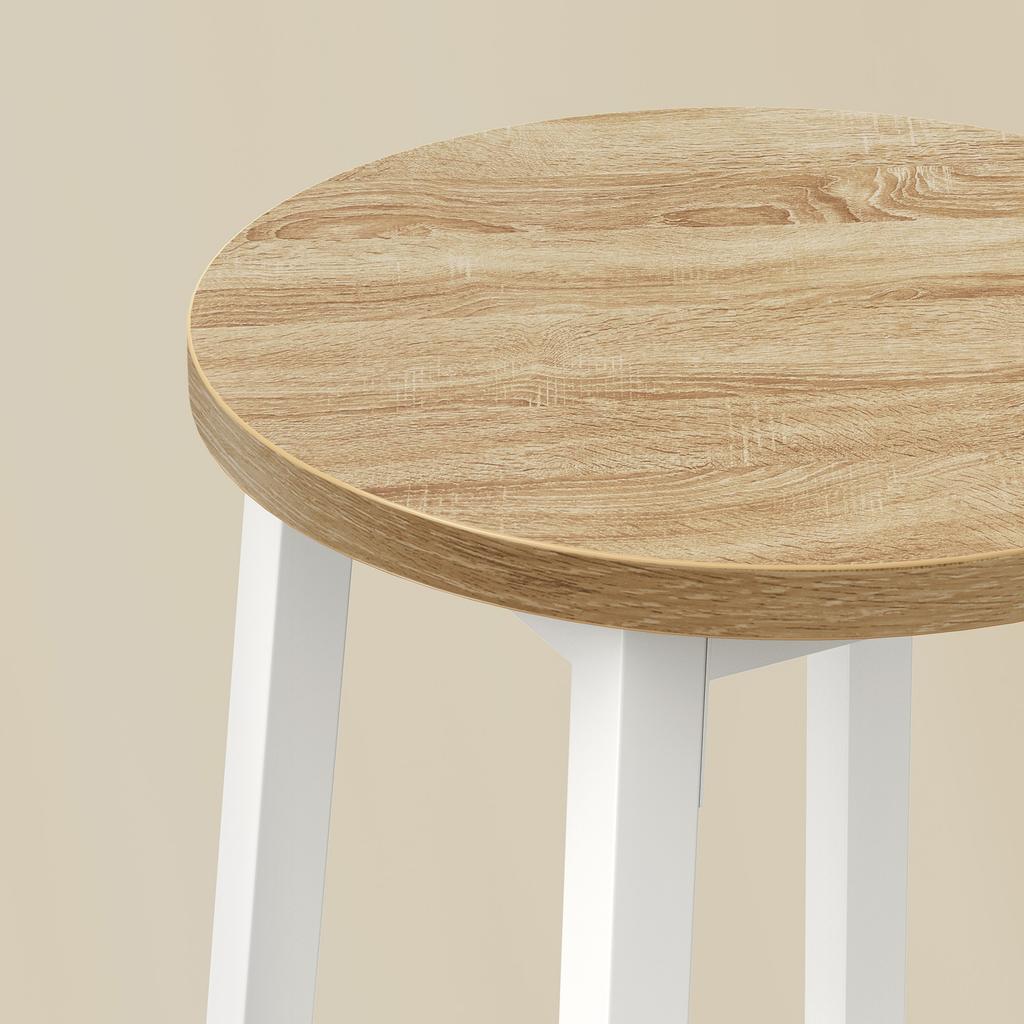 Bar stool - Sonoma oak / white legs