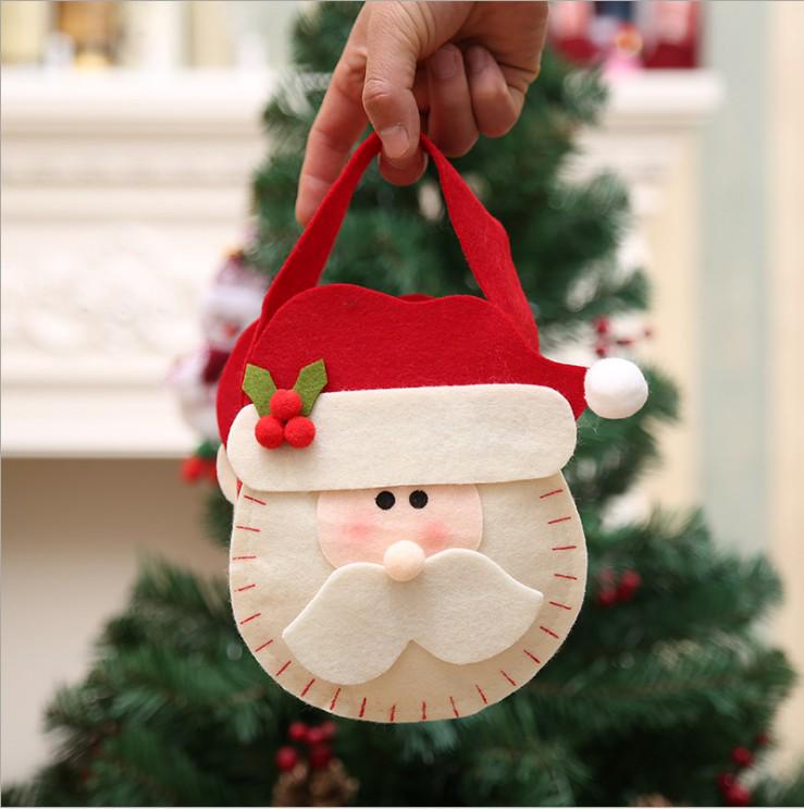 Christmas Q Version Creative Candy Bag - Non-Woven Apple Gift Decoration