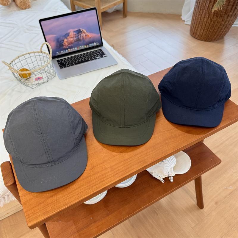 American retro Kaji quick-drying short-brimmed peaked hat, small brimmed men's and women's versatile street tide brand, fully sealed baseball hat