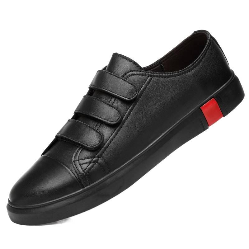 Fashion Men'S Shoes Large Size Casual Shoes 46 White Board Shoes Men'S Velcro Leather Shoes Men'S Men'S Loafers