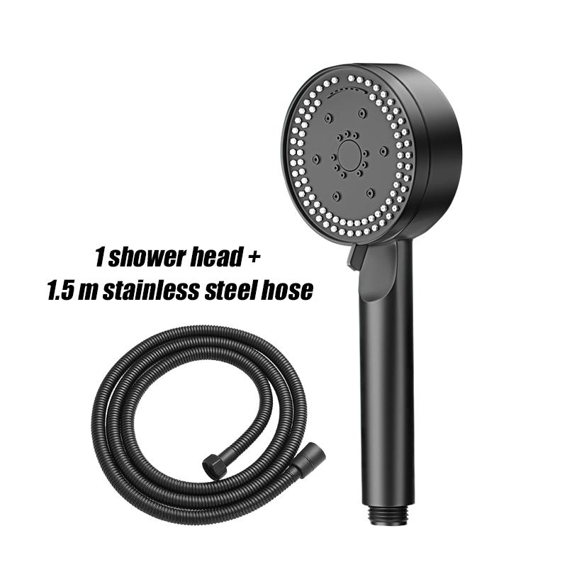 VILOYI 8 Modes Shower Head Adjustable High Pressure Water Saving ShowerHead Portable Handheld Black Bathroom Shower Accessories