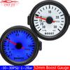 BTG -1~2BAR Turbo Boost Gauge 2" 52mm Car Gauge Blue LED Pointer Turbo Boost Meter -30~30PSI with Sensor Fit Petrol Car 12V