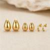 10-31mm Edelstahl Vintage Klobige Wassertropfen Ohrringe für Damen Vergoldet Dicke Ohrringe Statement Hochzeits Schmuck Geschenke