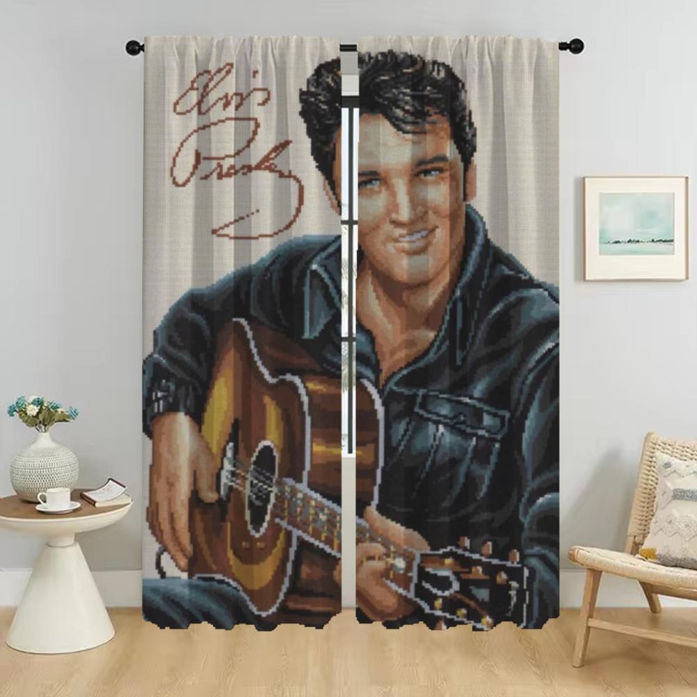 Elvies Partition Window Curtain Room Panel Curtains Bedroom Shades Halloween Decoration Home Interior Living Made Of Polyester Washable Decor Ready