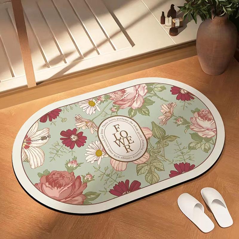 American Bathroom Mat Toilet Non-slip Mat Household Non-slip Toilet Door Diatom Mud Quick Drying Absorbent Carpet