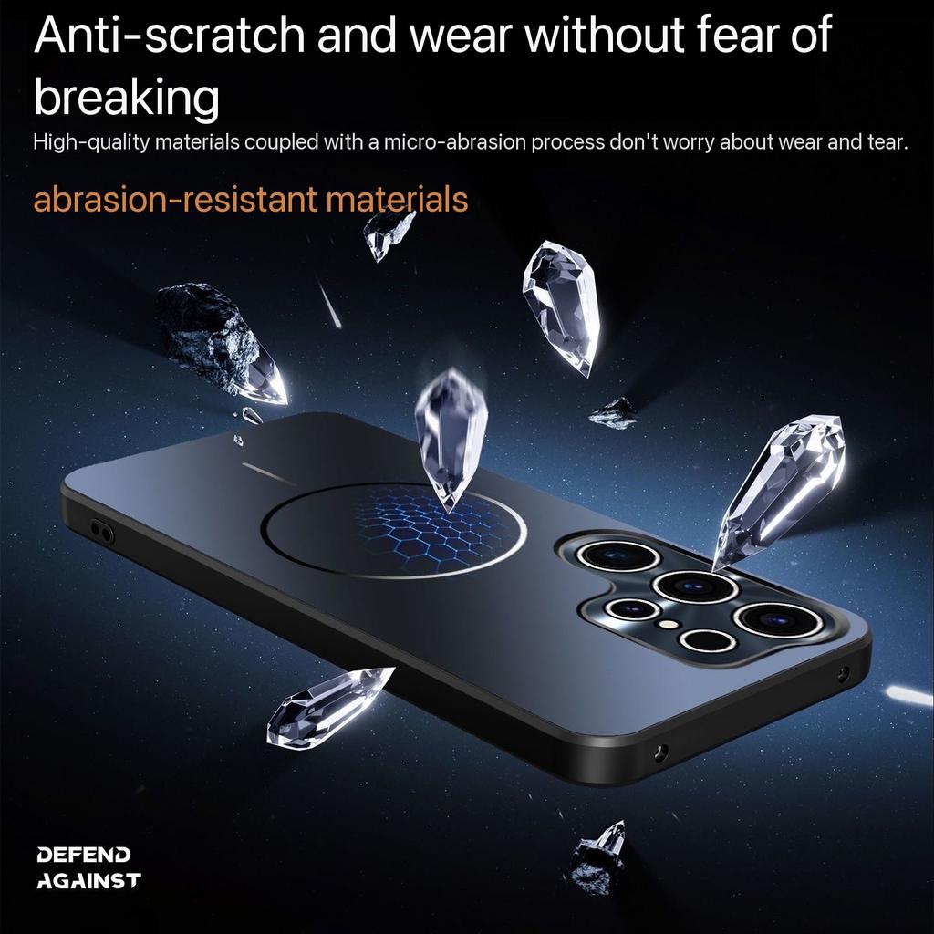 Luxury Magnetic AG Reflective Matte Plating Phone Case For Samsung Galaxy S26 Ultra S25 Plus Galaxy S24 For Magsafe Armor Cover