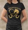 Cadou Personalizat pentru Iubitor de Cai Numele Calului Bumbac Tricou Organic de Damă