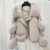 Winter Women's Imitation Fox Fur Quilted Casual Western Style Fur Coat Loose High-quality Imitation Fur Coat