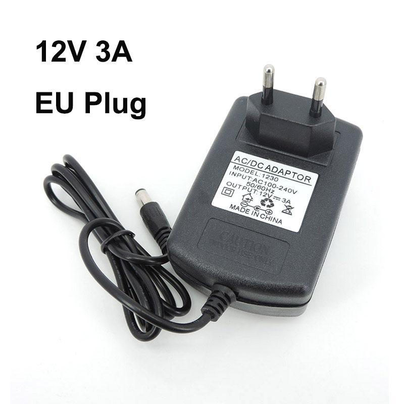 

AC TO dc 12V 3A 3000MA EU US AU UK Блок питания 12V Трансформатор AC 220V TO 12V Адаптер питания переменного тока для светодиодной ленты Драйвер-- eu