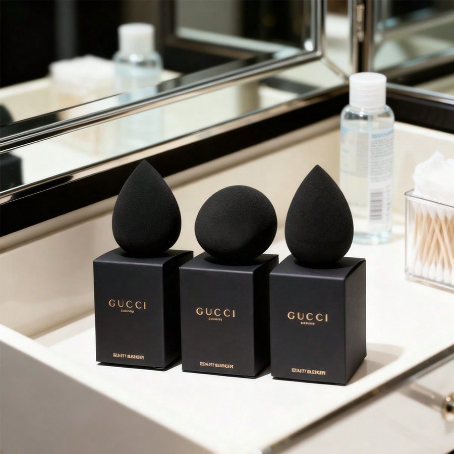 1 schwarzer Make-up-Schwamm, leichter und luxuriöser Make-up-Schwamm