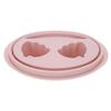 Silicone Dual Nail Soaking Bowl Nail Polish Dip Powder Remover Manicure Bowl with Tool Slot Pink