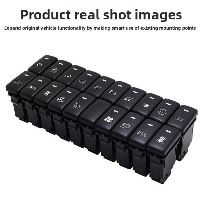 Compatible Toyotas Older-model Button-switch Fog Lights DRLs Dashcams radar Systems; Non-destructive Modification Switch