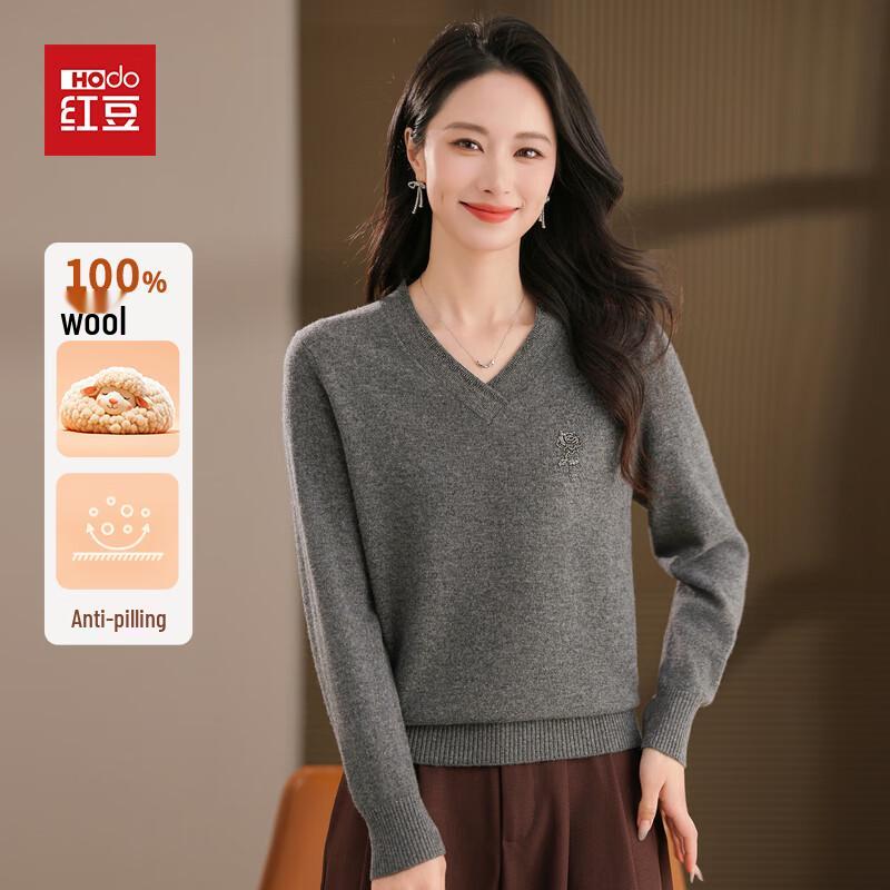 

Hodo Women s 100% Pure Wool V-Neck Sweater 3XL