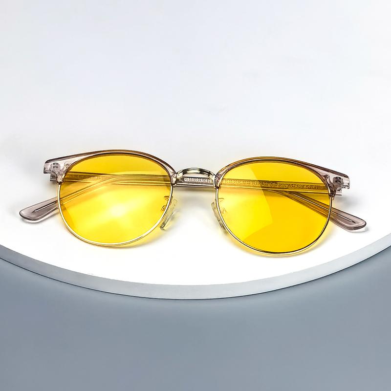 SHINU Blaulichtfilter Brille Damen Luxus Marken Brillen Rot für besseren Schlaf Orange für Gaming oder Arbeit Gelb Nachtsicht