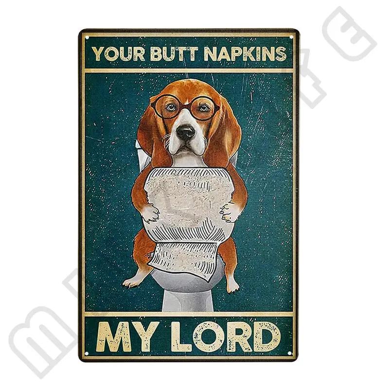 Funny Beagle Dog Metal Tin Sign Plate Retro Art for Bathroom Kitchen Restaurant Dessert Shop Pet Shop Farmhouse Home Room Decor