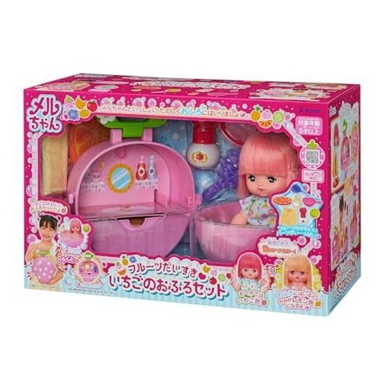 Pilot Mel-chan Doll Set Fruits Lover Strawberry Bath 3 Years Up