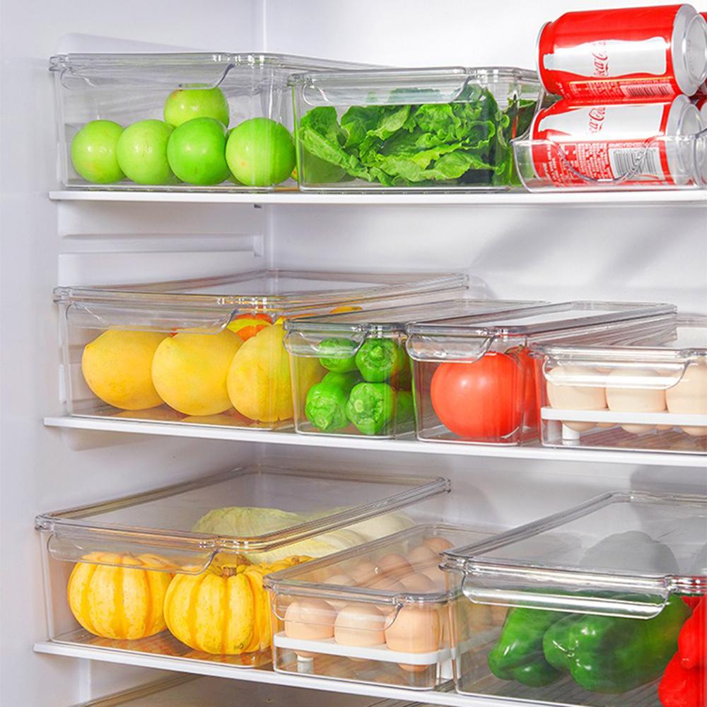 

TY-9067 Airtight Fruit Storage Container for Fridge with Lids Refrigerator Organizer Box (BPA-Free,NO FDA) Type A