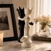 2pcs 3D Printed Desktop Ornaments Sculpture Queen King Statue Funny Persons Figurine  Office
