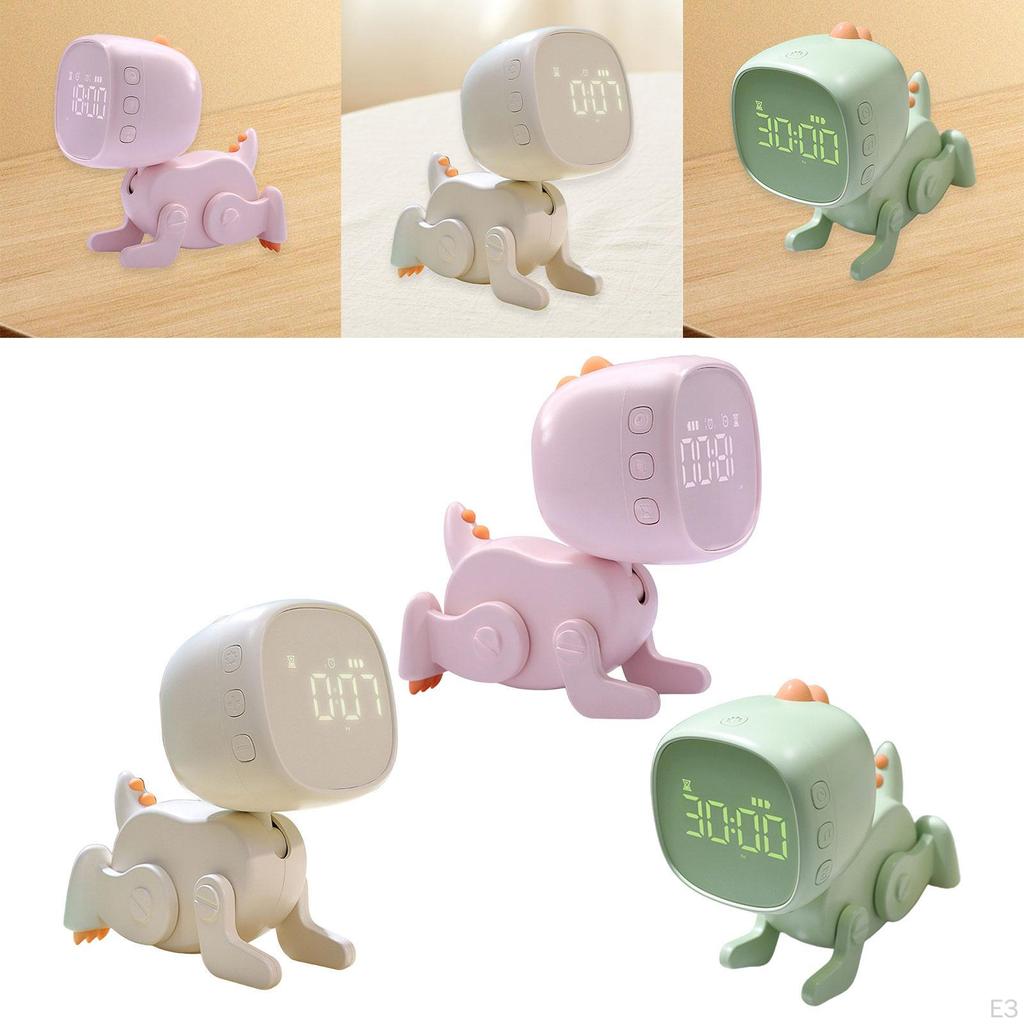 Cyfrowy Budzik Rzeźba Sypialnia Zegar na Stolik Nocny Dinozaur dla Chłopców Dziewcząt