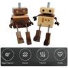 Car Air Fresheners Wooden Robot Figurine with Swinging Legs Car