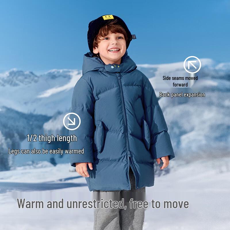 Balabala Kids' Winter Mid-length Down Jacket