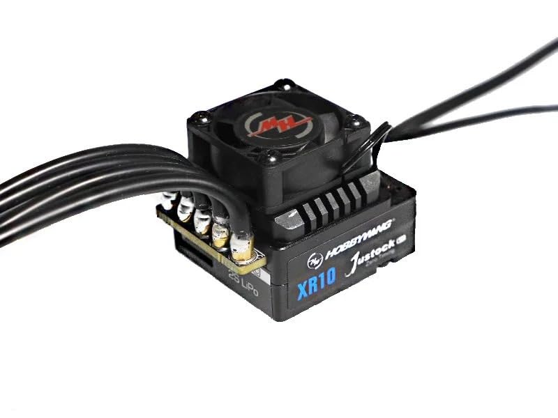 HOBBYWING XERUN XR10 Justock G3S [for 110, 112 scale] Hobbywing RC XERUN Xerun ESC with Smart Fan, Overheat Prevention, Reverse Polarity Protection,