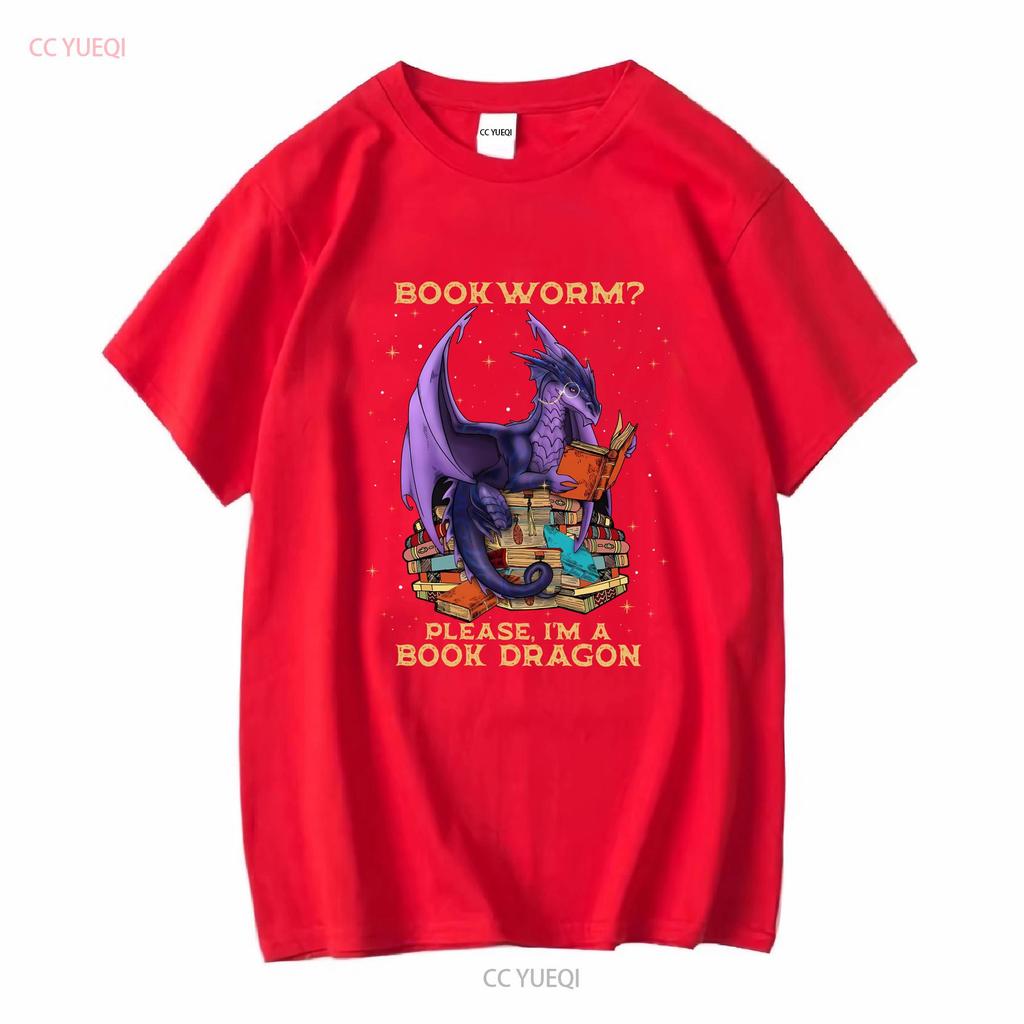 Dragon Book T Shirt Bookworm Reading Lover Long Or Short Sleeves Vintage Washed Slightly Breathable Stretched Unisex Graphic