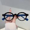 Internet celebrity high-end rice nail fashion anti-blue glasses can be equipped with degree retro wind round frame flat mirror