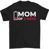 Mom of 2 Boys Funny Mothers Day Mens T-Shirt 100% Cotton