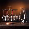 Shangqi Red Stem Wine Glass Set (4 Glasses, Decanter & Stand)