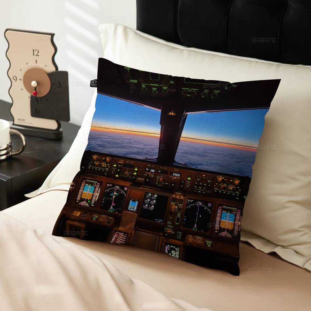 

Aircraft Cockpit Personalized Pillow Cover Kids Bedroom Wild Party Decor Pillowcase Kid Birthday Shower Gift 30cmx30cm
