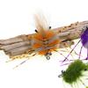 1PC/2PCS Weighted Saltwater Fishing Lure EP Crab Fly for Redfish, Striped Bass, Trout, Snook - Tungsten Eyes, UV Resin