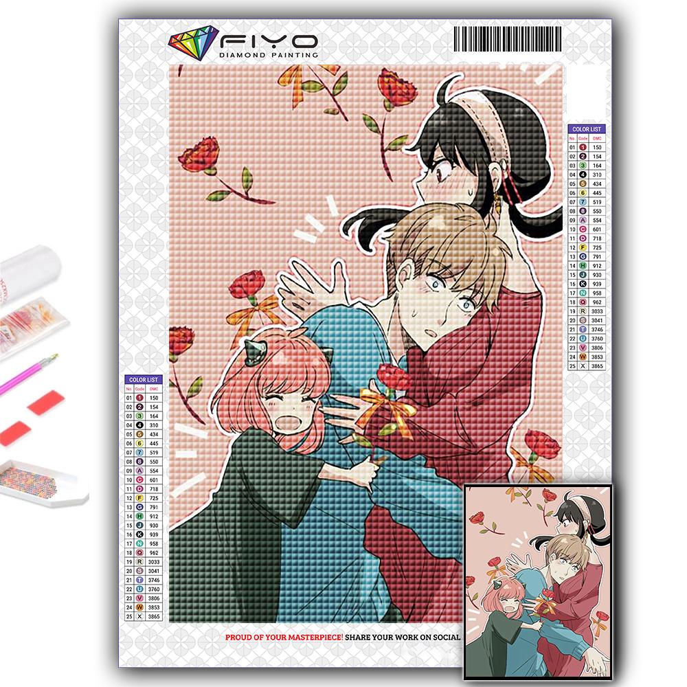 5D DIY Diamant Malerei Kreuzstich Anime Poster SPY FAMILIE Diamant Stickerei Mosaik Wand Kunst Home Dekoration