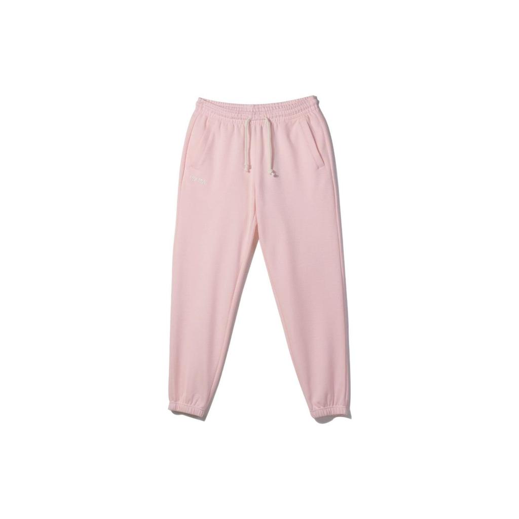 New Era Solid Color Drawstring Knit Sports Pants Women bottoms Pink 13546519