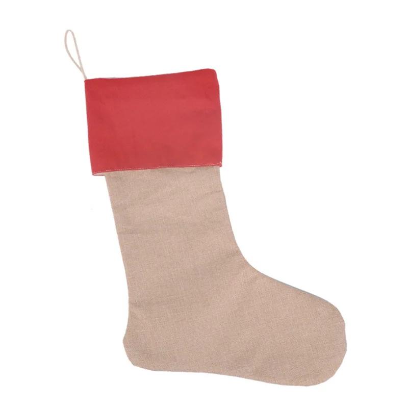 

Large Burlap Christmas Stockings Jute Xmas Stocking Plain Fireplace Decor Window Decoration Santa Sacks Christmas Tree Ornaments as SHOW