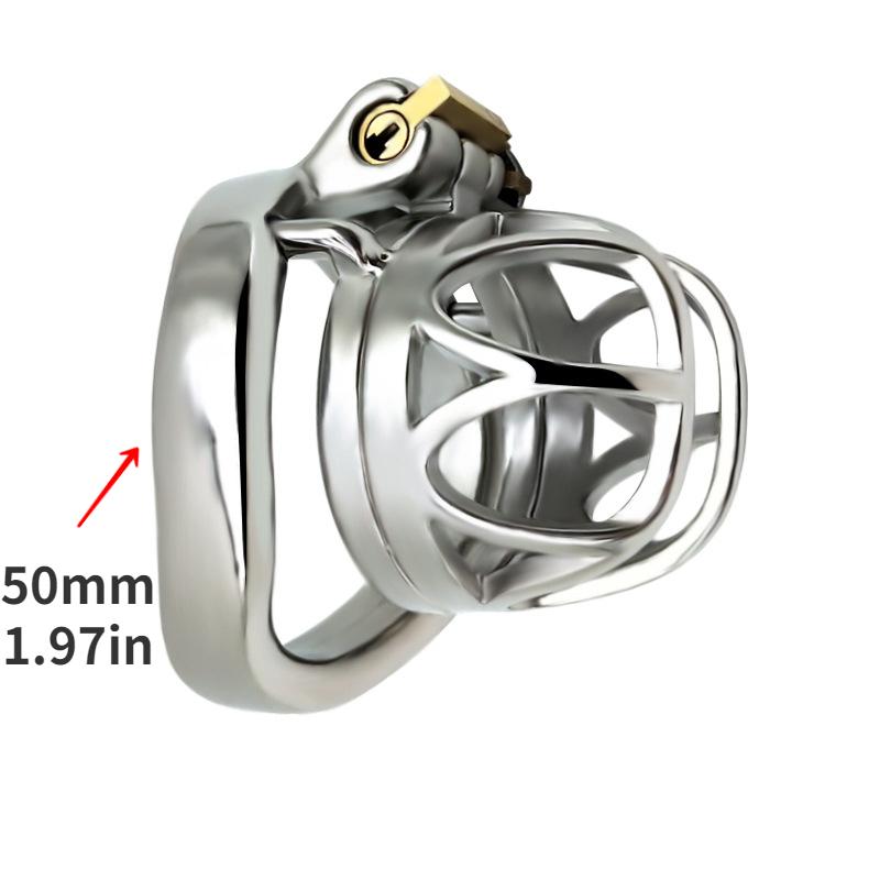 Male Chastity Lock Stainless Steel CB Penis Cage Metal Adult Sex Toys Ga Cock Ring Ball Stretcher Slave BDSM