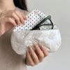Bow Embossed Eyeglass Case Pink Color Glasses Storage Bag Eyewear Accessory  Storage Solution