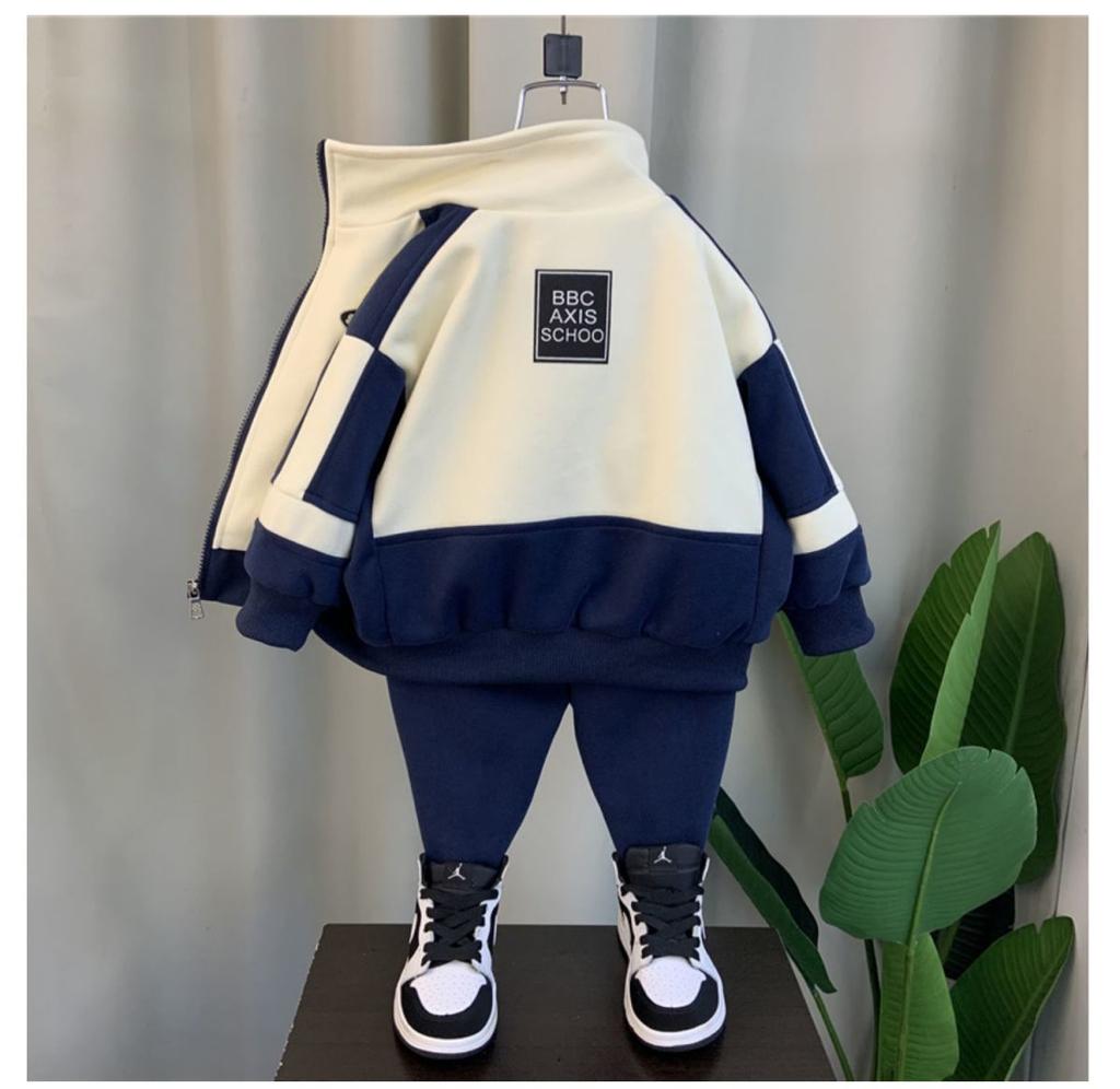 Conjunto de ropa para niños Temporada de primavera y otoño Chaquetas y pantalones casuales para niños y bebés Conjunto de 2 piezas Ropa deportiva coreana