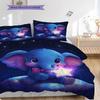 Elephant Pattern Bedding Quilt Set Quilt Cover Pillowcase Home Decoration Birthday Gift (1 * duvet cover + 2 * pillowcase, without core)
