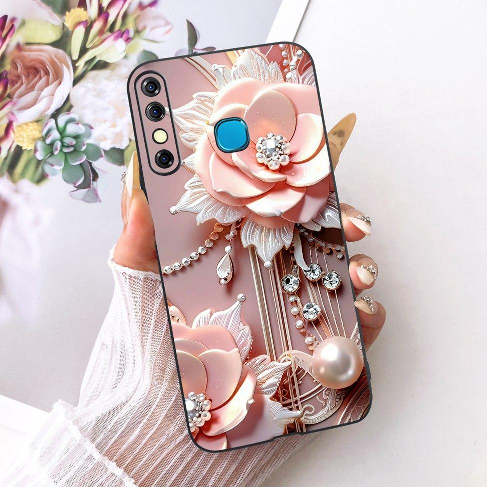Phone Case For Infinix Hot 8 Cover Cute Cat Luxury Fashion Funny Painted Casing For Infinix X650C X650B X650D