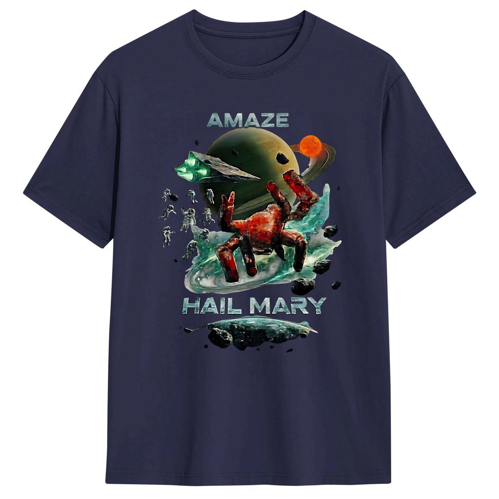 Oversized TShirt Summer Project Hail Mary Rockys and Ryland Grace Sci Fi Friendship Space Fashion T Shirts Cotton Tee Shirt