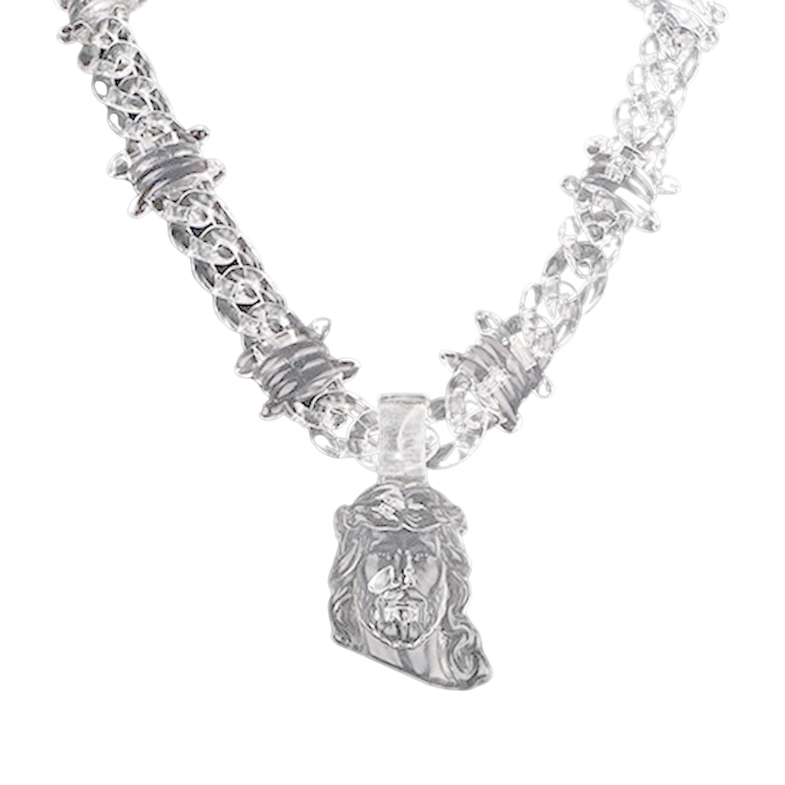 

Хип-хоп акриловое ожерелье с подвеской Модные украшения для шеи Заявление Цепь с шипами Ювелирные изделия Подходят для мужчин и женщин Подарок A