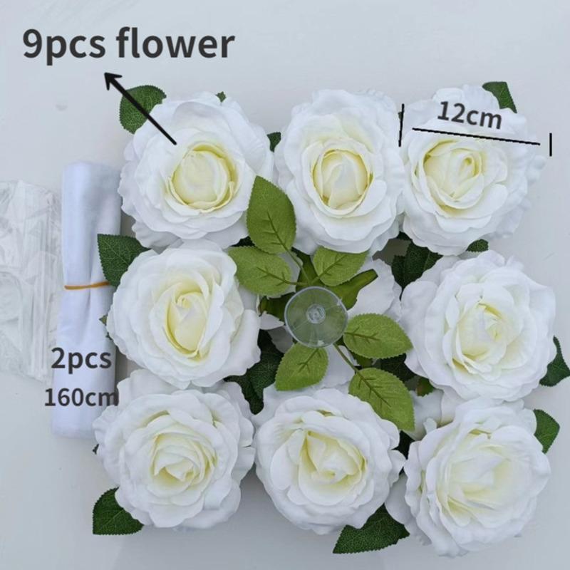 Wedding Simulation Flower Wedding Celebration Wedding Car Front Flower Main Car Simulation Rose European Wedding Car Flower New