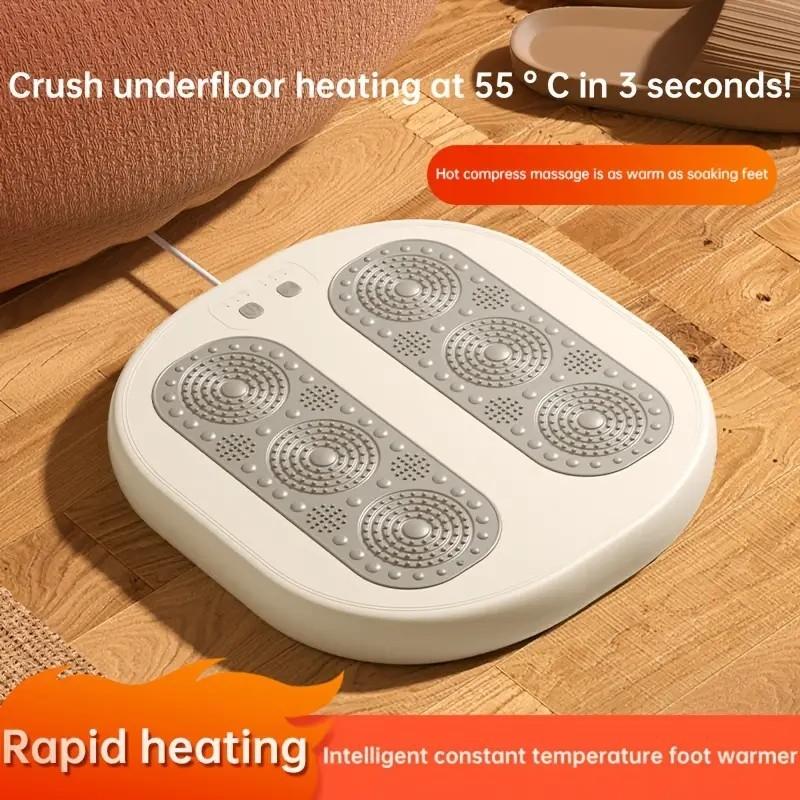 

Массажер для ног и грелка для ног с питанием от USB с 3 температурными режимами и 3 режимами вибрации. Идеально подходит для использования дома или в офисе. белый