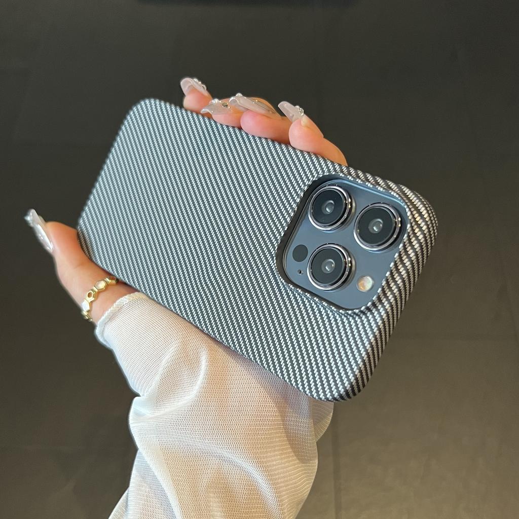 Carbon Fiber Plastic Bumper Ultra Thin Hard Armor Case For iPhone 15 14 13 12 11 Pro Max Plus Shockproof Protective Cool Cover