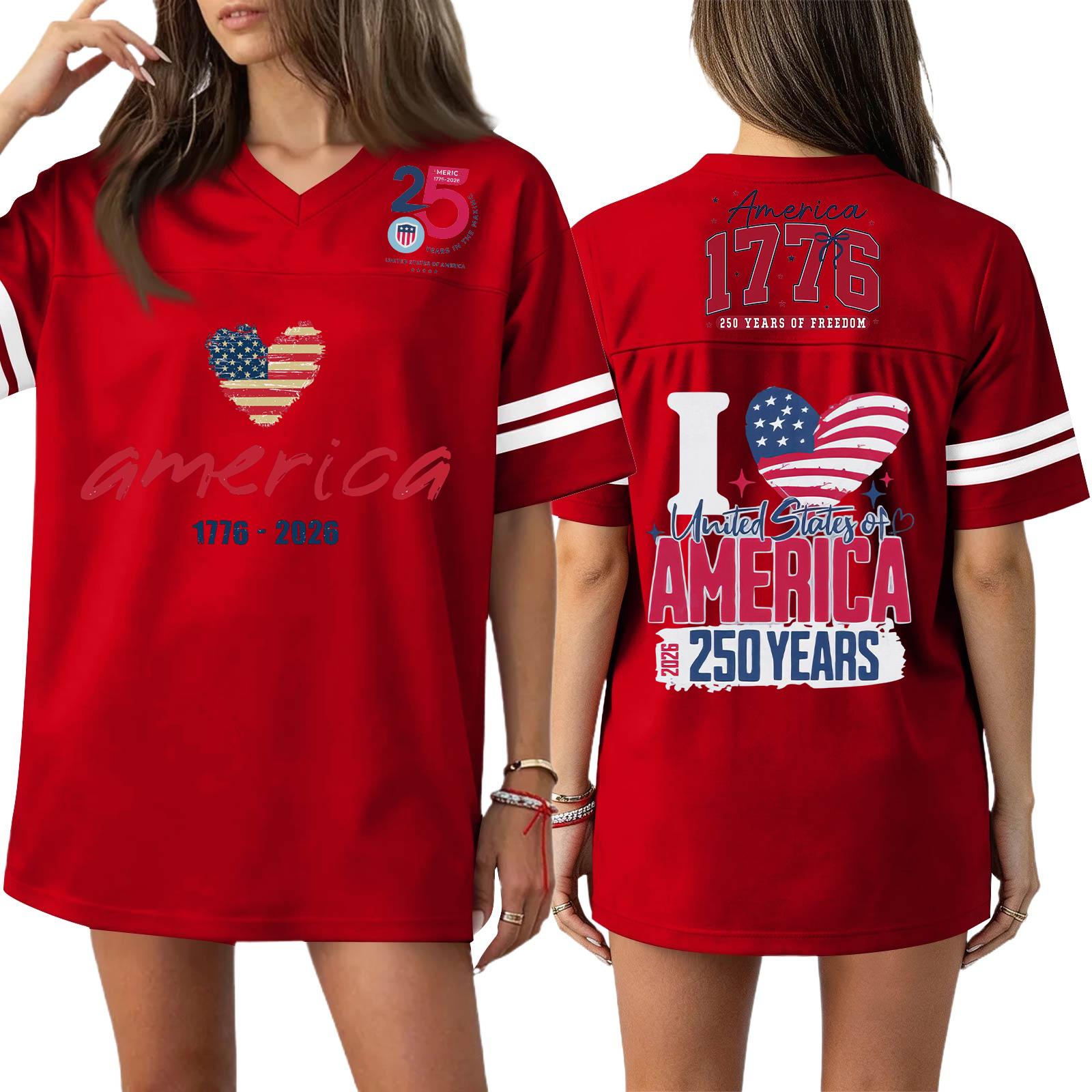 Women s Casual Fashion V-Neck Sports Independence Day Print Short Sleeve Sports T-Shirt Top S красный