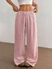 2025 Women's Fashion: Elegant Versatile Wide-Leg Solid Color Stretchy Pants
