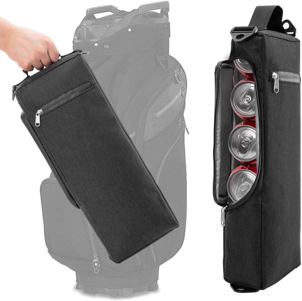 Portable Insulated Beverage Storage Bag for Outdoor and Golf, with Ice Pack for Cooling.